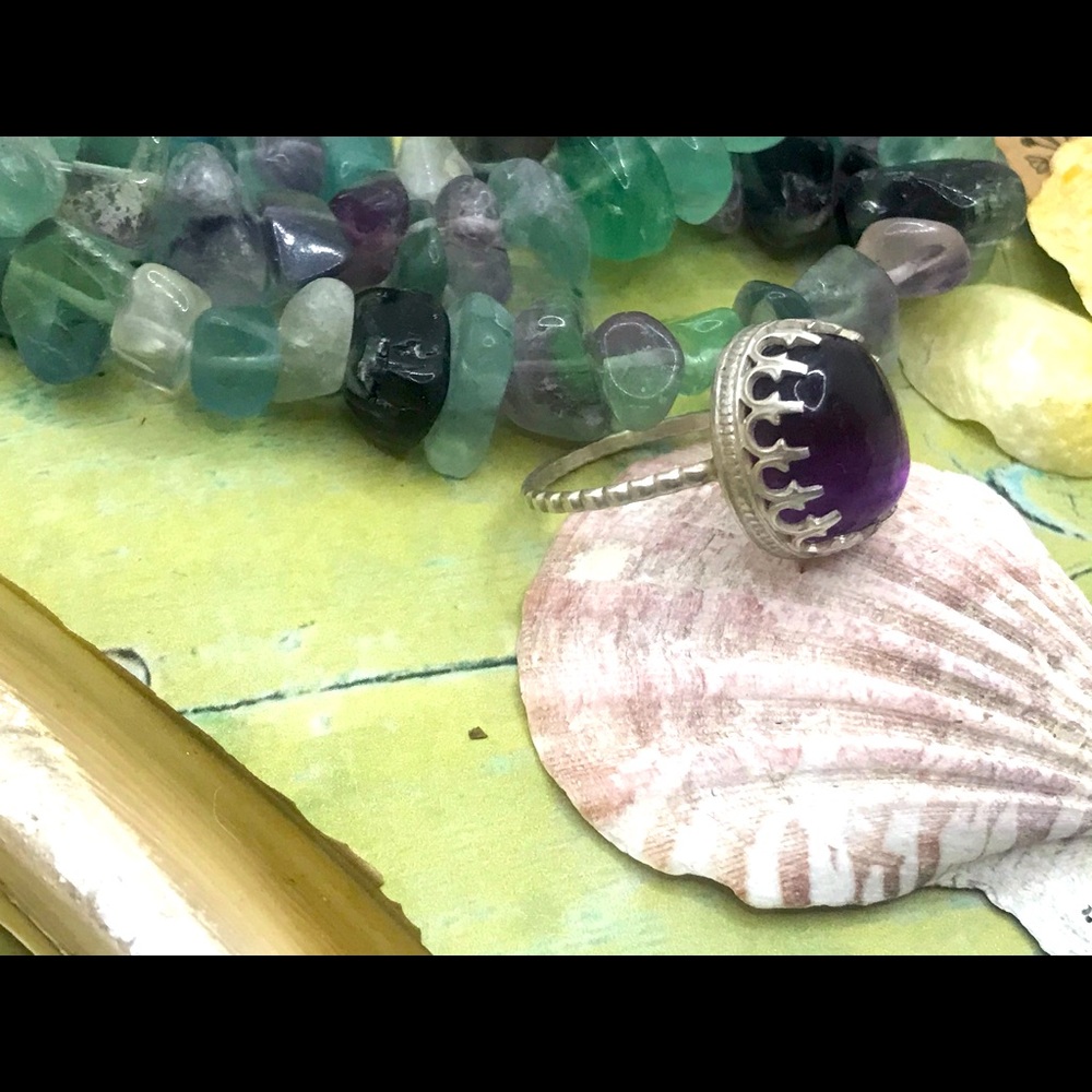 Sterling Silver Amethyst Ring - Picture 3 of 4